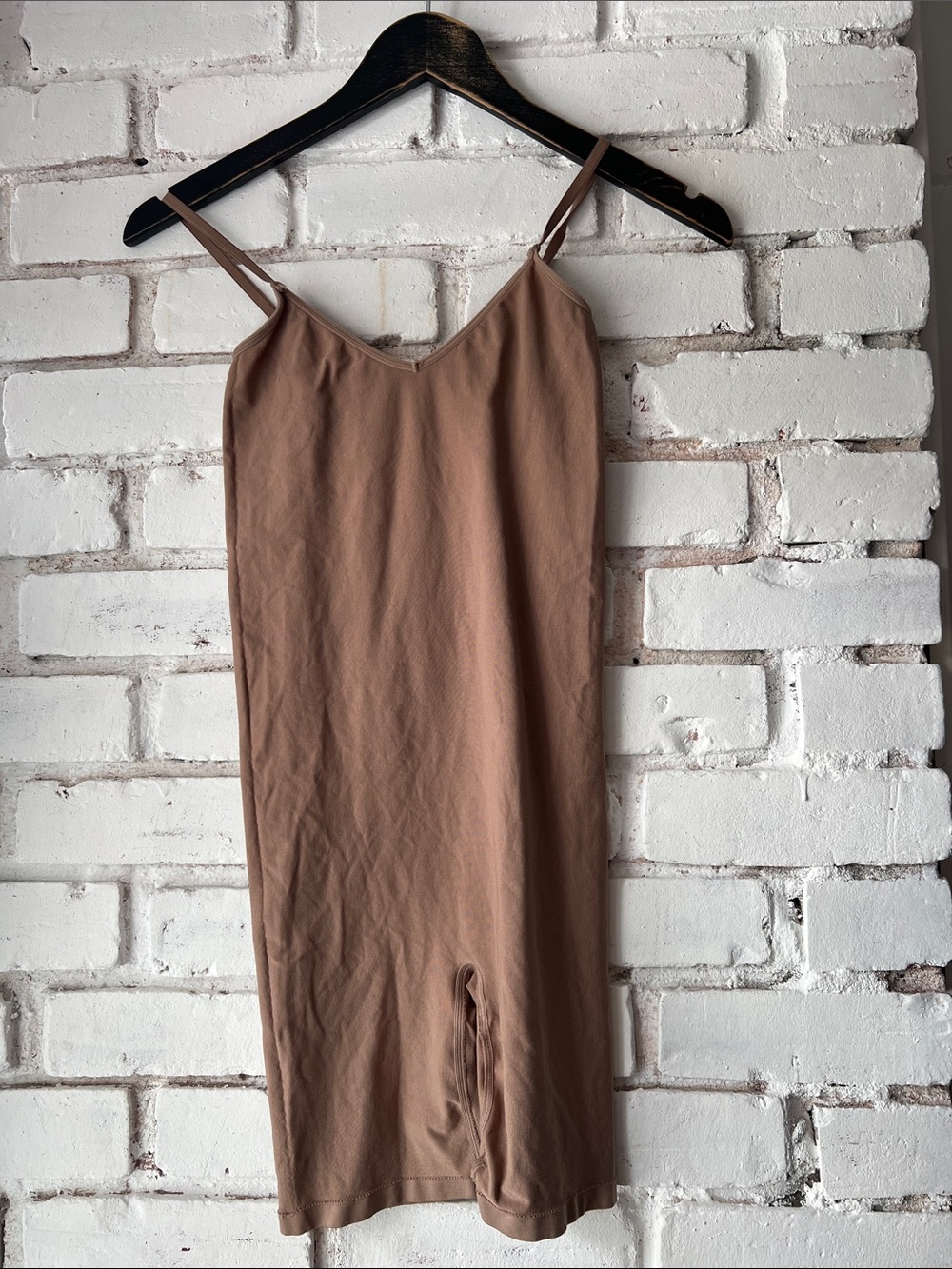Babaton Nude/Tan Seamless Scoop-Neck Jumpsuit Romper